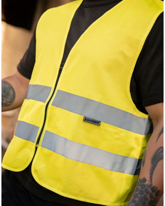 Warnweste KORNTEX Safety Vest with Zipper "Cologne" personalisierbar