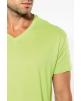 T-Shirt KARIBAN Herren-T-Shirt Bio150IC mit V-Ausschnitt personalisierbar