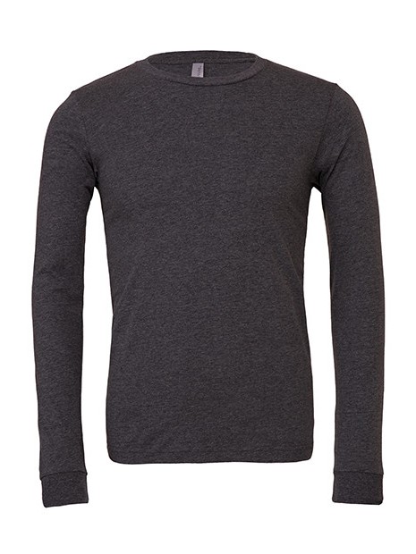 BELLA-CANVAS Unisex Heather CVC Long Sleeve Tee gris foncé chiné personnalisable