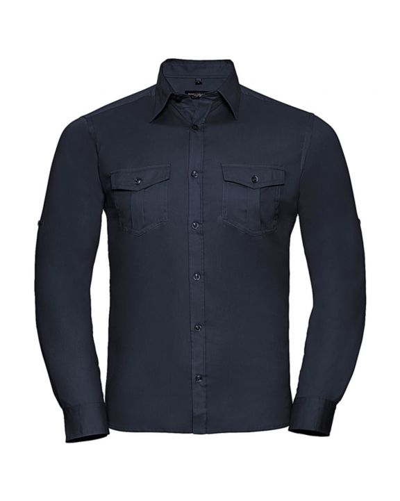 Chemise personnalisable RUSSELL Men’s Roll Sleeve Shirt Long Sleeve