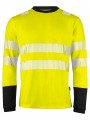 PROJOB 6014 T-SHIRT MANCHES LONGUES ISO 20471 CLASSE 3/2 jaune/noir personnalisable