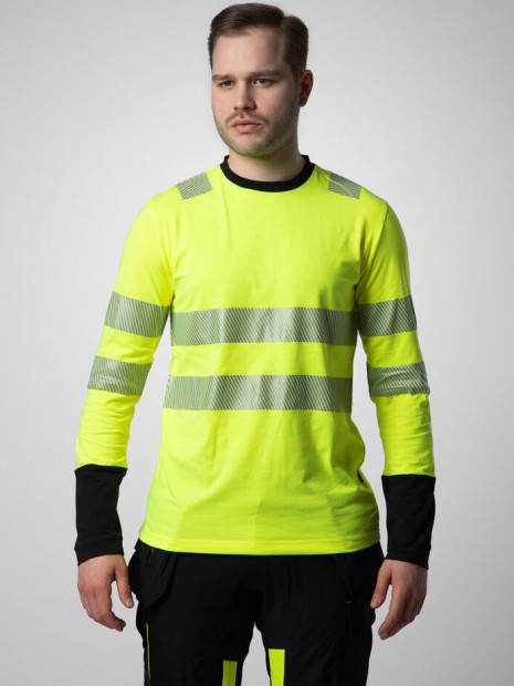 T-Shirts à personnaliser PROJOB 6014 T-SHIRT MANCHES LONGUES ISO 20471 CLASSE 3/2 jaune/noir