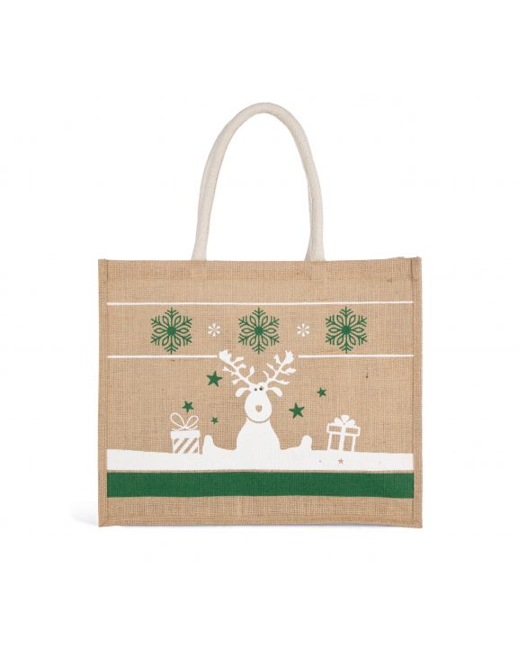 Tote bag KIMOOD Shopper met kerstmotieven voor bedrukking & borduring