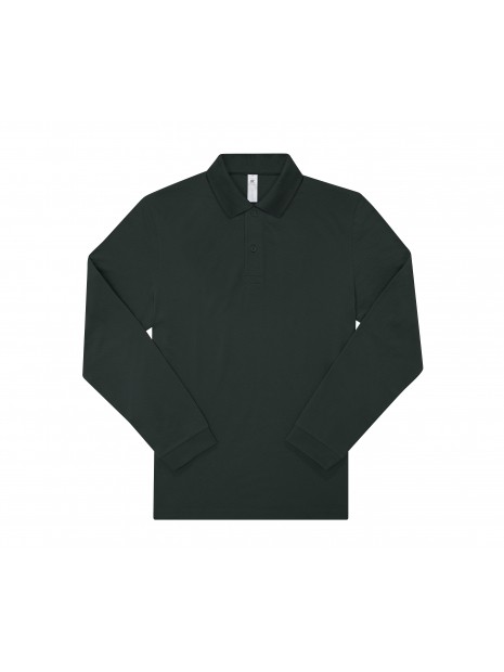 B&C MY POLO 180 Homme manches longues dark forest personnalisable