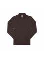 B&C MY POLO 180 Homme manches longues roasted coffee personnalisable