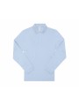B&C MY POLO 180 Homme manches longues blush blue personnalisable