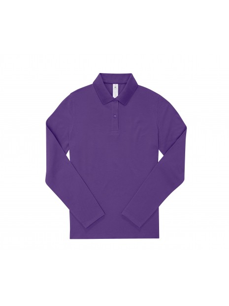 B&C MY POLO 180 Femme manches longues meta lilac personnalisable