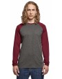 T-shirt BUILD YOUR BRAND Men´s Contrast Raglan Longsleeve T-Shirt voor bedrukking &amp; borduring
