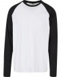 T-shirt BUILD YOUR BRAND Men´s Contrast Raglan Longsleeve T-Shirt voor bedrukking &amp; borduring