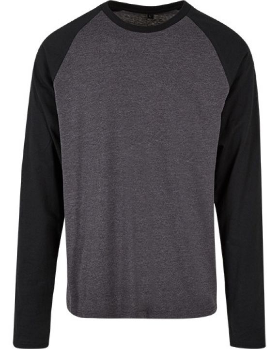 T-Shirt BUILD YOUR BRAND Men´s Contrast Raglan Longsleeve T-Shirt personalisierbar