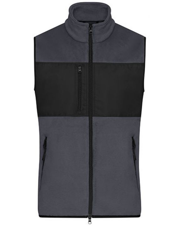 Polar Fleece JAMES & NICHOLSON Men´s Fleece Vest voor bedrukking & borduring
