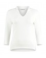 T-shirt KUSTOM KIT Regular Fit Mandarin Collar Top 3/4 Sleeve voor bedrukking &amp; borduring