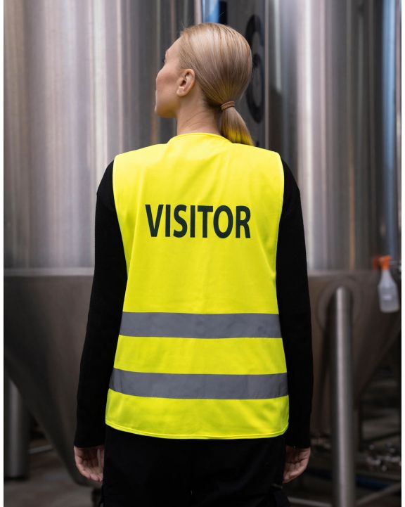 Fluohesje KORNTEX Safety Vest Passau VISITOR/SECURITY voor bedrukking & borduring