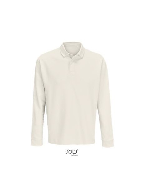 SOL'S Unisex Polo Collar Sweatshirt Heritage ecru personnalisable