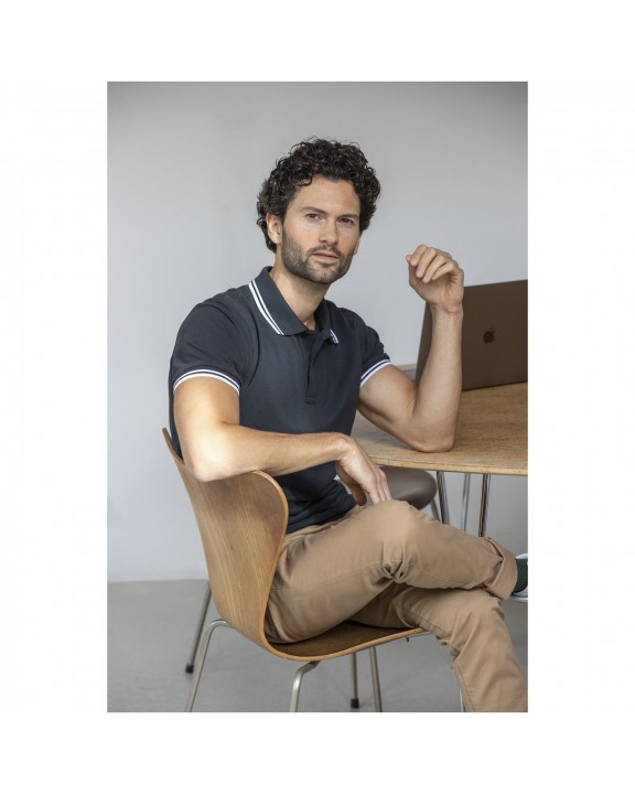 Polo personnalisable ELEVATE Polo tipping Amarago manches courtes homme