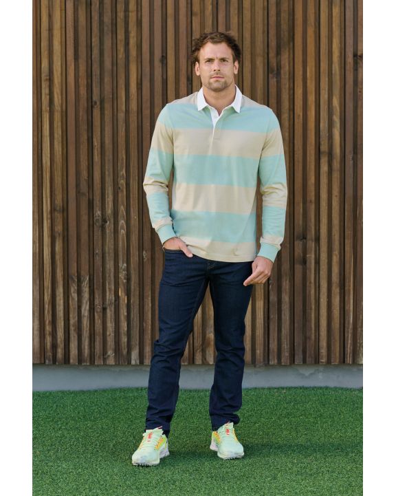 Polo personnalisable KARIBAN Polo rugby rayé manches longues unisexe