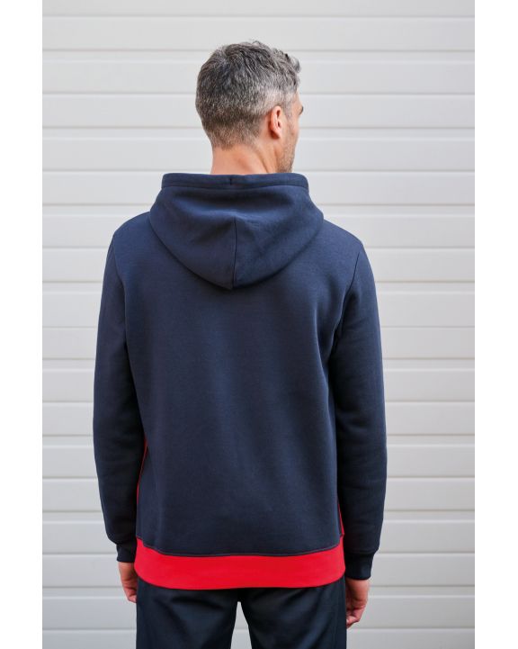 Sweater KARIBAN Driekleurige unisex sweater met capuchon voor bedrukking & borduring