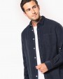 Chemise personnalisable KARIBAN Chemise manches longues en velours homme