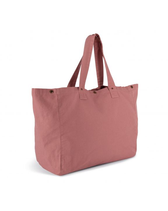 Tasche KIMOOD Shoppingtasche aus ausgewaschener Baumwolle personalisierbar