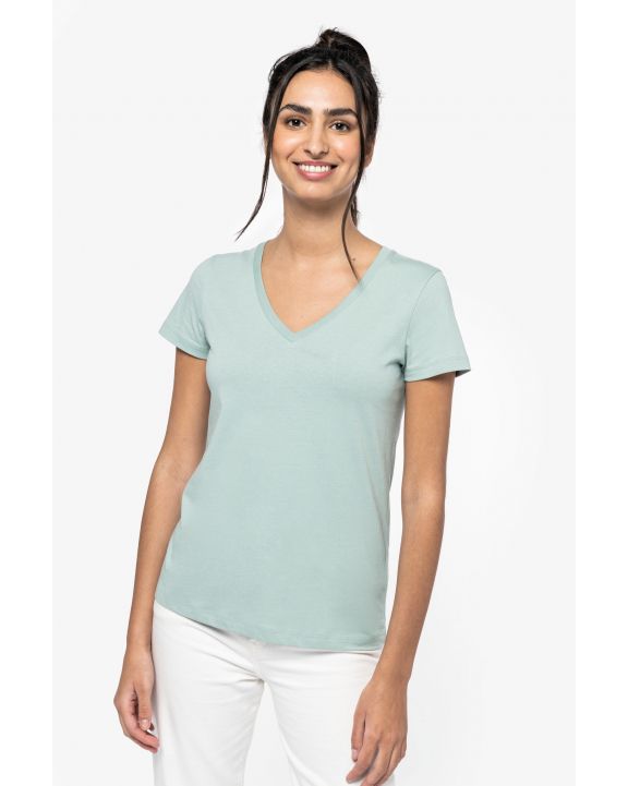 T-Shirt NATIVE SPIRIT Umweltfreundliches T-Shirt mit V-Ausschnitt Damen personalisierbar