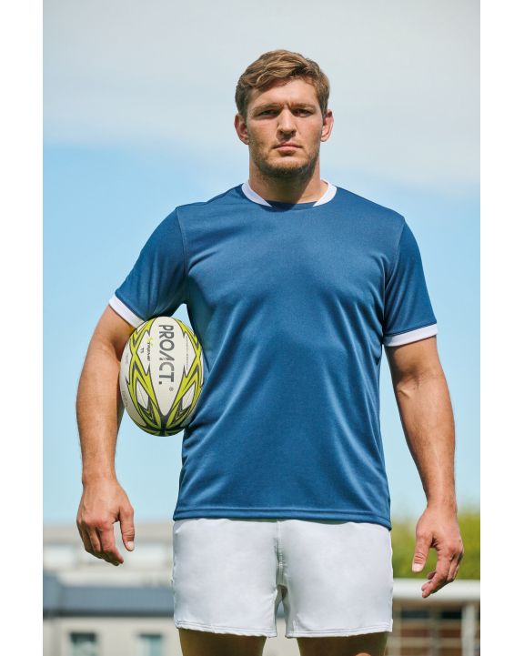 T-Shirt PROACT Rugby-Trikot mit kurzen Ärmeln, Unisex personalisierbar