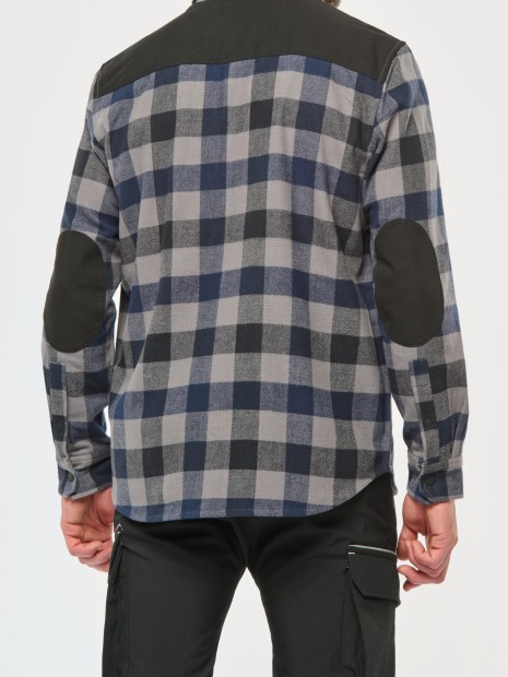 Chemises à personnaliser WK. DESIGNED TO WORK Chemise à carreaux avec poches homme 
