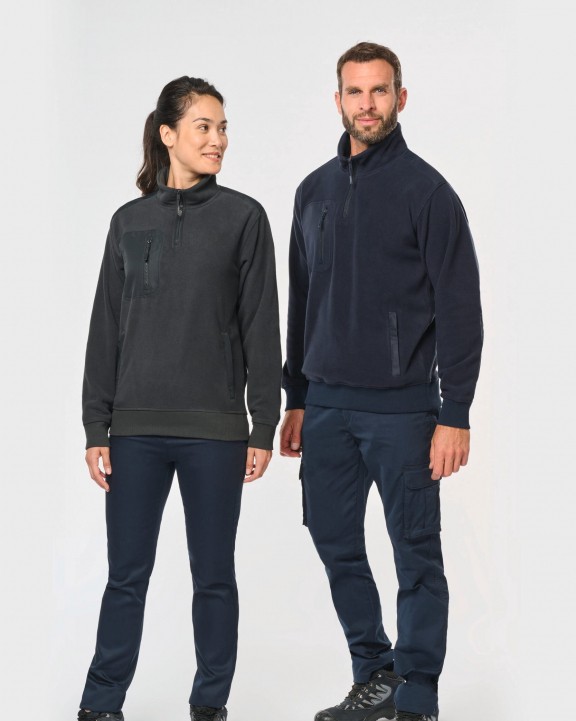 Laine polaire personnalisable WK. DESIGNED TO WORK Polaire écoresponsable col zippé unisexe