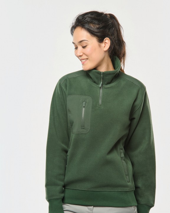 Laine polaire personnalisable WK. DESIGNED TO WORK Polaire écoresponsable col zippé unisexe