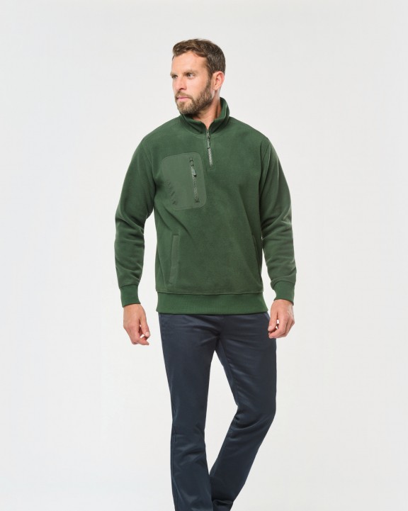 Laine polaire personnalisable WK. DESIGNED TO WORK Polaire écoresponsable col zippé unisexe