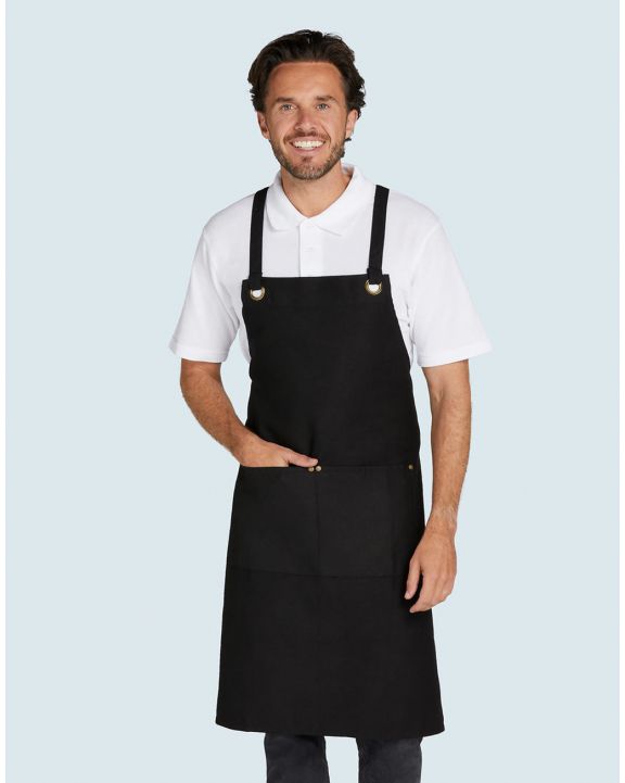 Schürze SG CLOTHING PROVENCE - Crossover Eyelets Bib Apron with Pocket personalisierbar