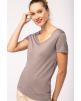T-shirt personnalisable KARIBAN T-shirt Lyocell TENCEL™ col V manches courtes femme - 145 g