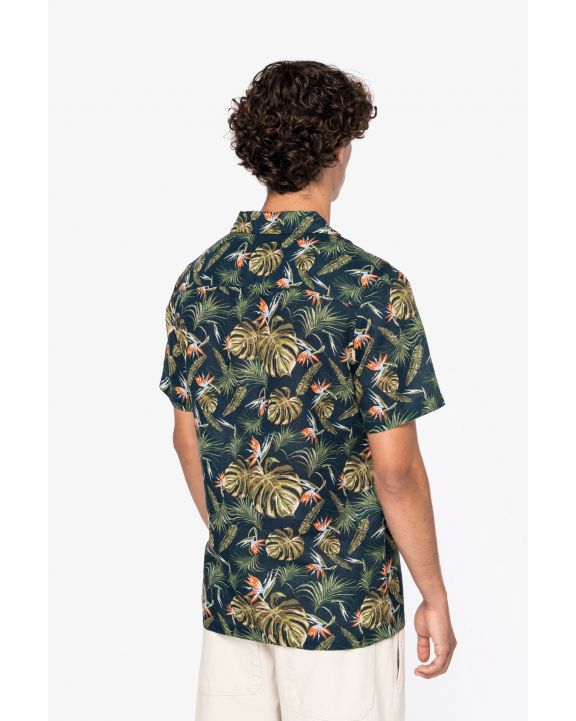 Hemd NATIVE SPIRIT Ecologisch herenoverhemd met Hawaïaanse print voor bedrukking & borduring
