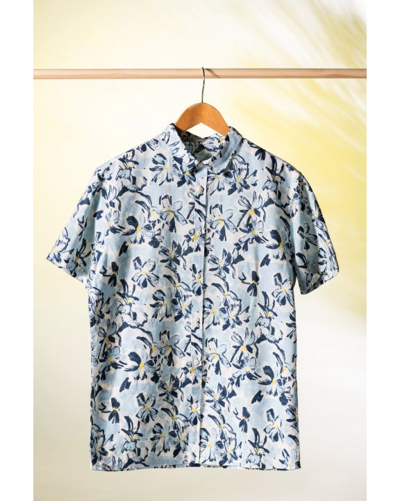Hemd NATIVE SPIRIT Umweltfreundliches Herrenhemd mit Pflanzendruck personalisierbar