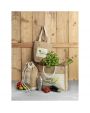 Tote bag 4DO Mumbay jute draagtas met katoenen voorvak 18L voor bedrukking &amp; borduring