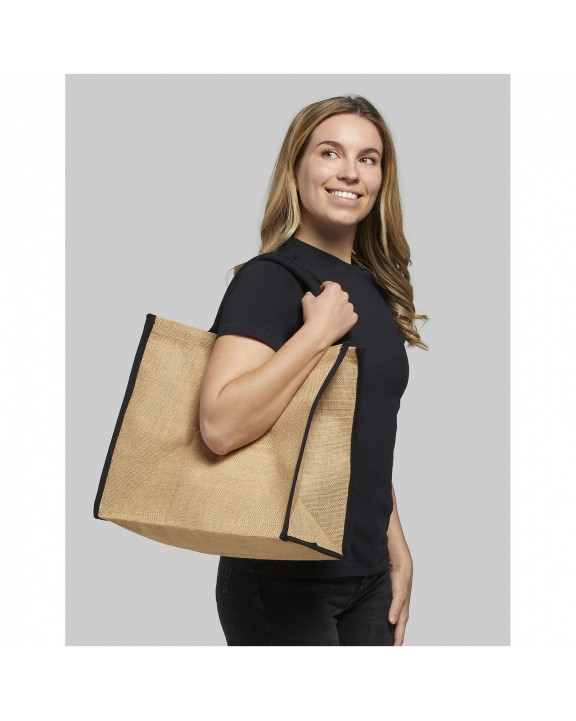4DO Harry farbige Jute Tragetasche 25L Tote Bag personalisierbar