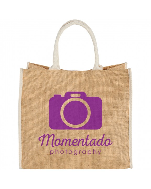 4DO Harry farbige Jute Tragetasche 25L Tote Bag personalisierbar
