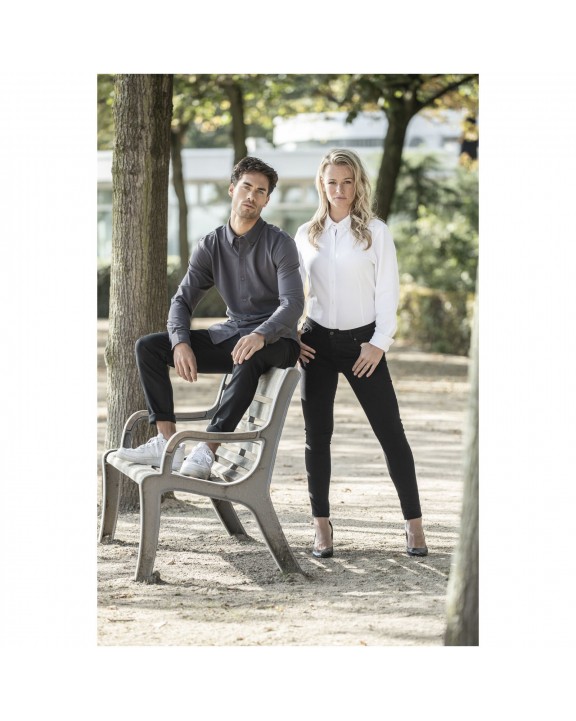 Hemd ELEVATE Bigelow piqué heren overhemd met lange mouwen voor bedrukking &amp; borduring