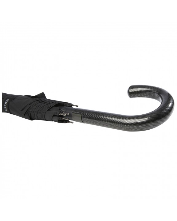 Parapluie personnalisable LUXE Parapluie Fontana de 23" à ouverture automatique avec aspect carbone et poignée courbe