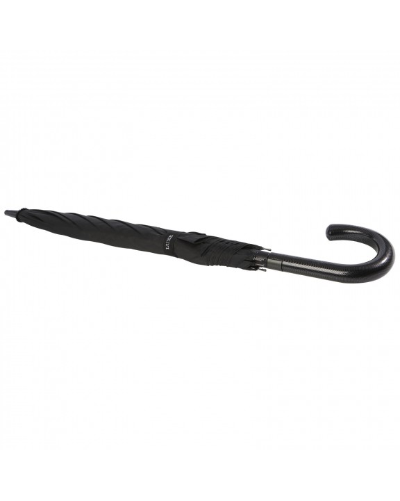 Parapluie personnalisable LUXE Parapluie Fontana de 23" à ouverture automatique avec aspect carbone et poignée courbe