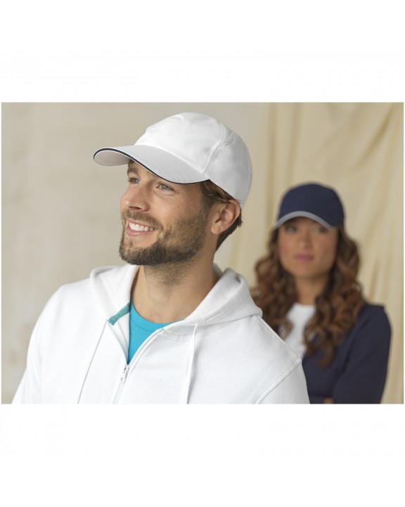 Casquette personnalisable ELEVATE Casquette sandwich 6 panneaux Morion GRS recyclée ajustable