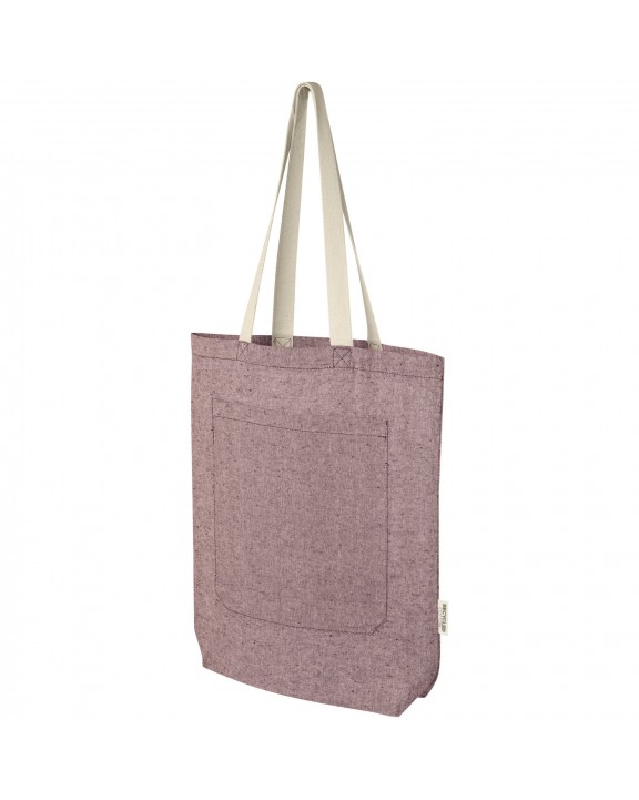 4DO Pheebs 150 g/m² recycelte Tragetasche mit Frontfach 9L Tote Bag personalisierbar