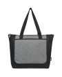 Tote bag personnalisable 4DO Sac shopping Reclaim recyclé GRS bicolore à fermeture éclair de 15 L