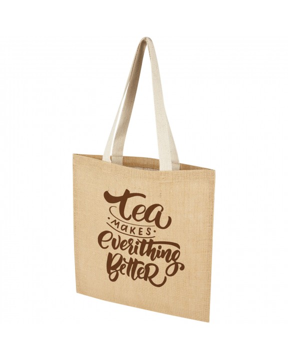 4DO Juta 300 g/m² Jute Tragetasche 7 L Tote Bag personalisierbar