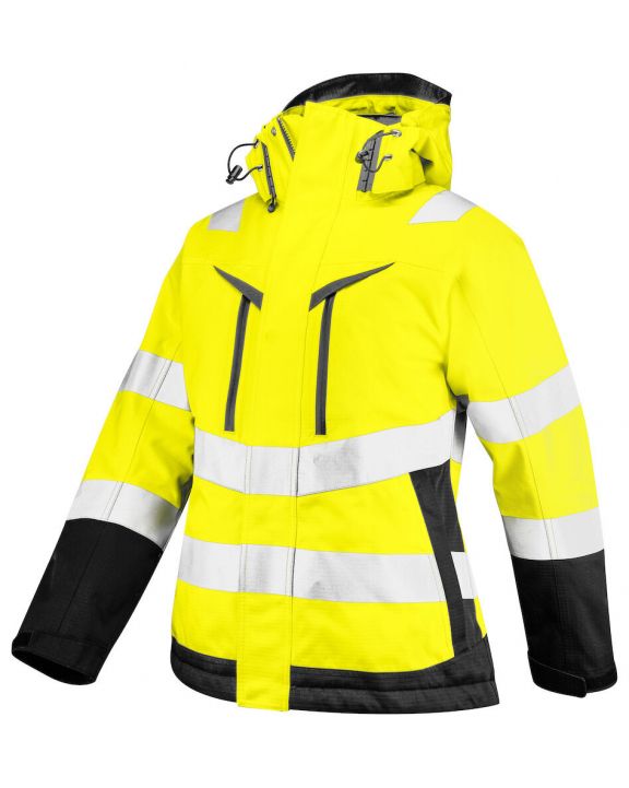 Softshell personnalisable PROJOB 6449 PARKA SOFTSHELL POLYCOTON DOUBLEE FEMME - EN ISO 20471 CLASSE 3/2
