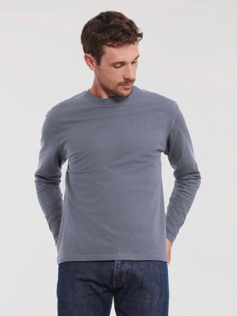 T-Shirts à personnaliser RUSSELL Authentic Classic Long Sleeve T gris convoi