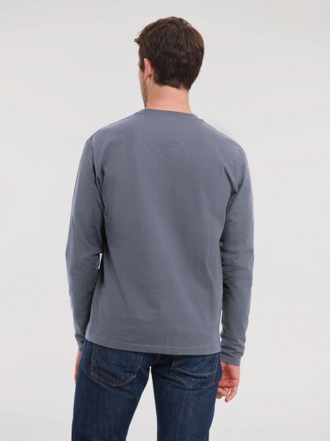 T-Shirts à personnaliser RUSSELL Authentic Classic Long Sleeve T gris convoi