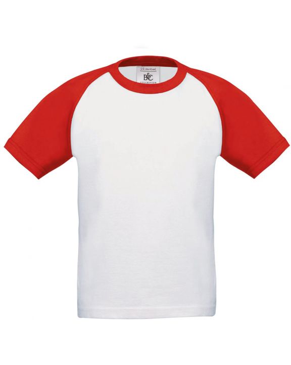 T-Shirt B&C Kinder Baseball-T-Shirt personalisierbar
