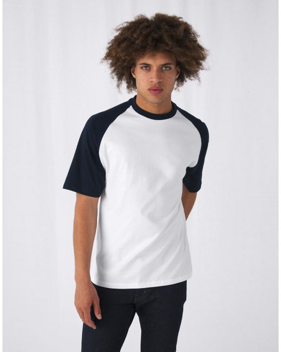 T-shirt B&C T-Shirt Base-Ball voor bedrukking & borduring