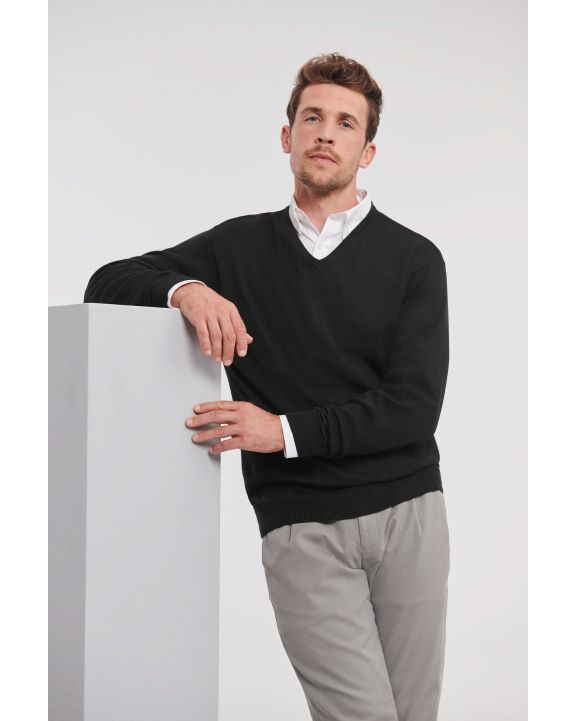 Trui RUSSELL V-neck Knitted Pullover voor bedrukking & borduring