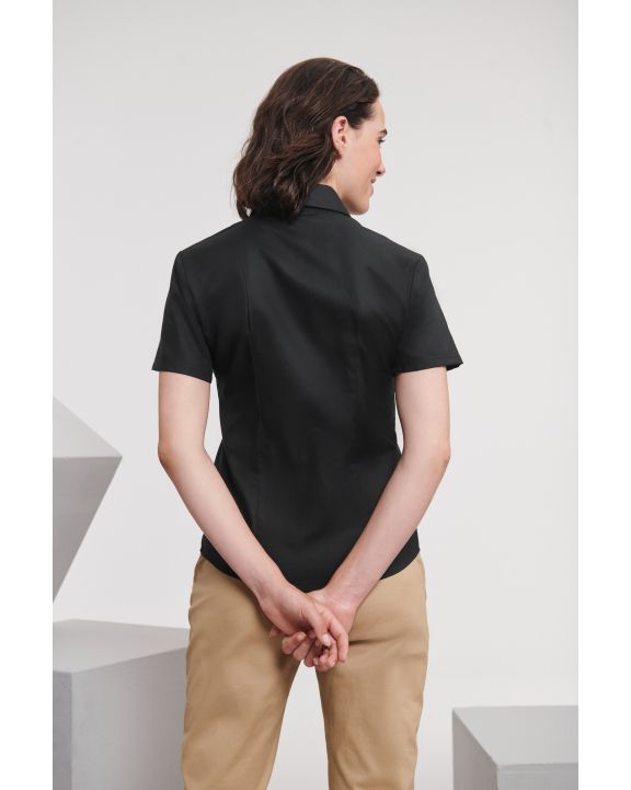 Hemd RUSSELL Ladies Short Sleeve Easy Care Oxford Shirt personalisierbar